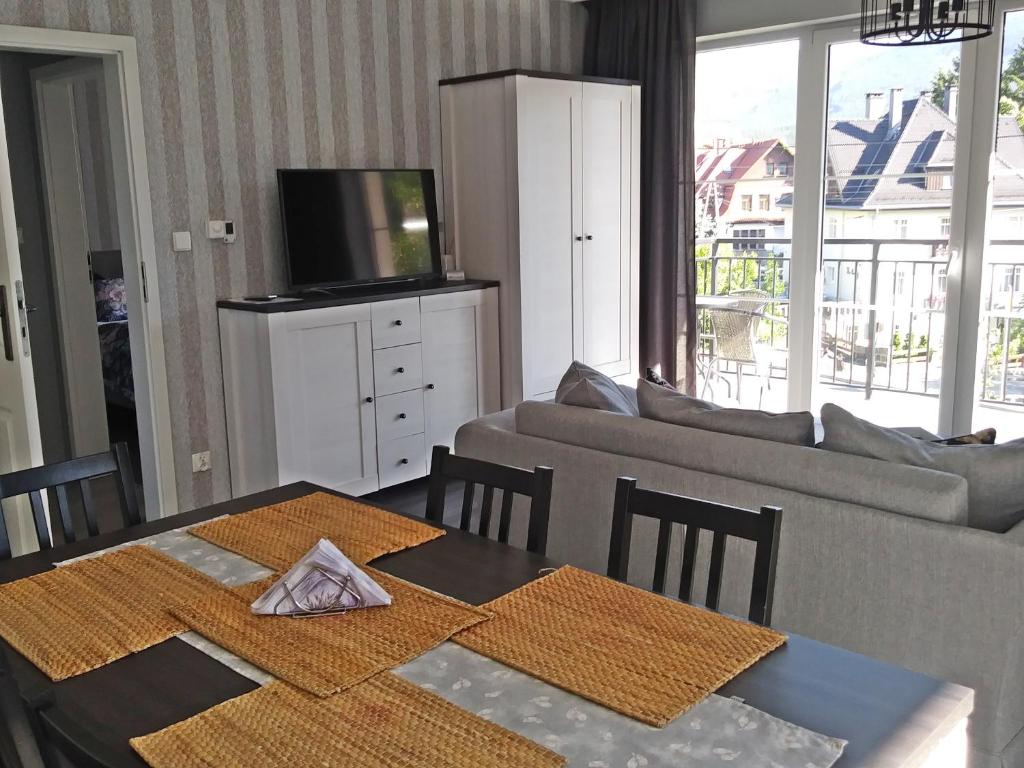 TV a/nebo společenská místnost v ubytování Apartamenty Amika