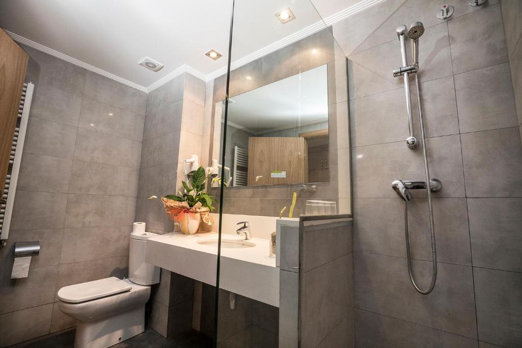 Koupelna v ubytování Hotel Victor