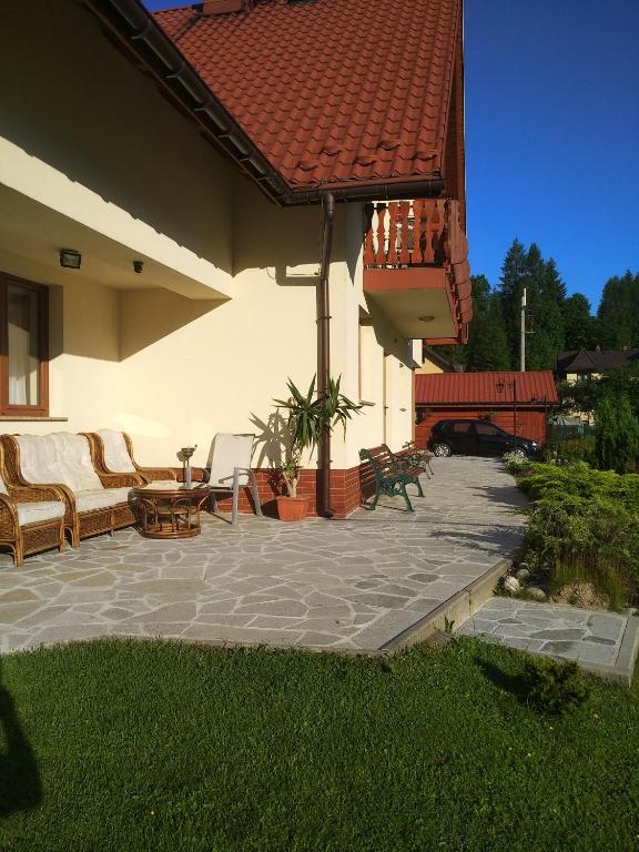 Zahrada ubytování Pokoje z aneksami kuchennymi u Wiktorii