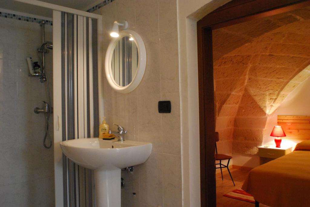 Koupelna v ubytování Dafne B&B