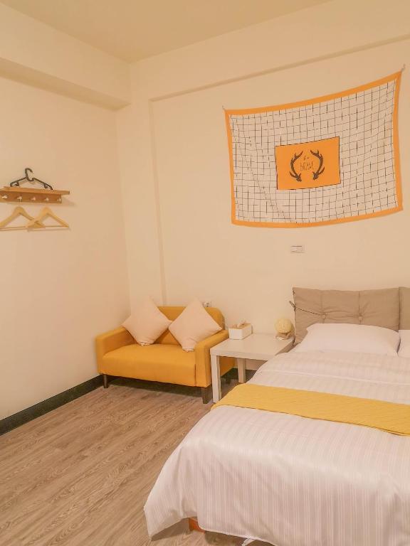 Letto o letti in una camera di Meet Xiashu