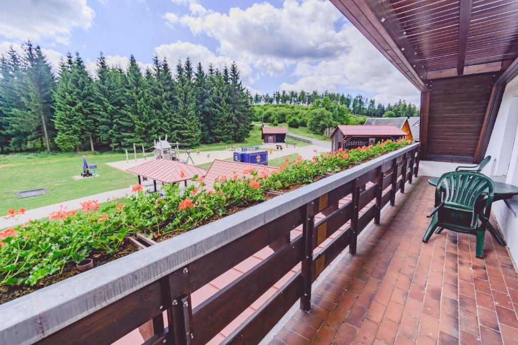 Zahrada ubytování Berggasthof Heuberghaus, direkt am Rennsteig