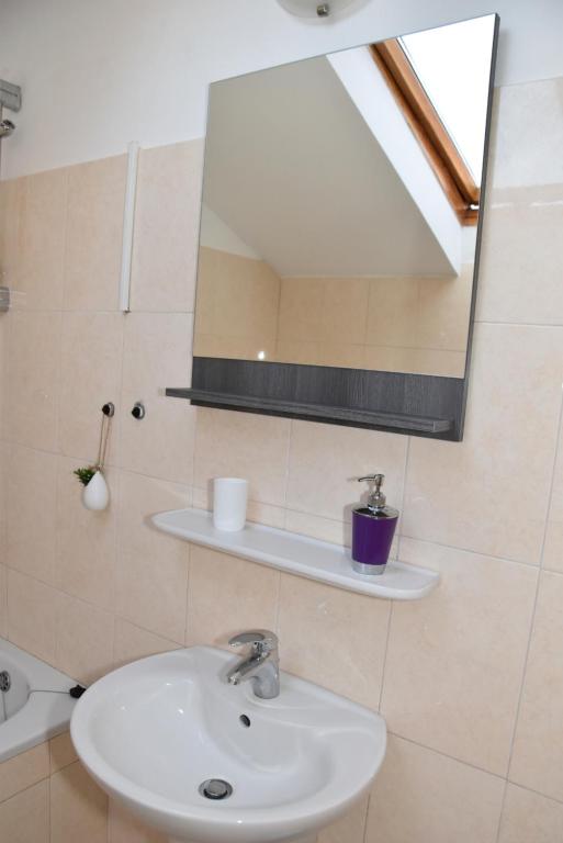 Koupelna v ubytování Apartmani Bošana