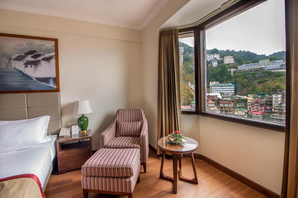 Nespecifikovaný výhled na hory nebo výhled na hory při pohledu z hotelu