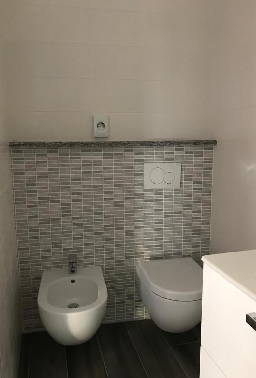 Koupelna v ubytování B&B "al Pesce Vela"