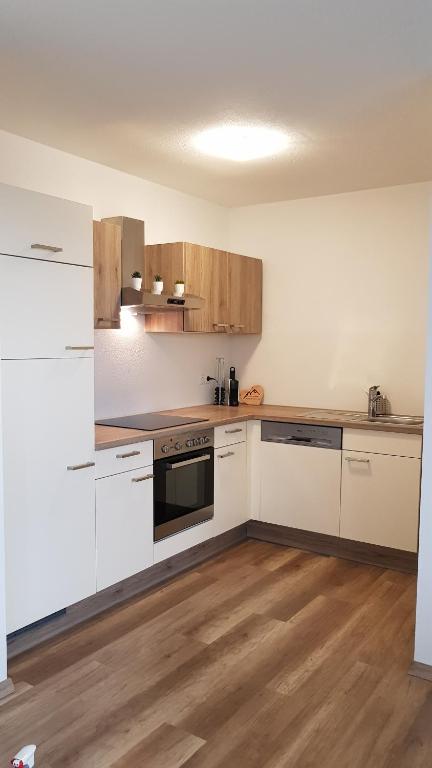 Kuchyň nebo kuchyňský kout v ubytování Apartement Klingenschmid