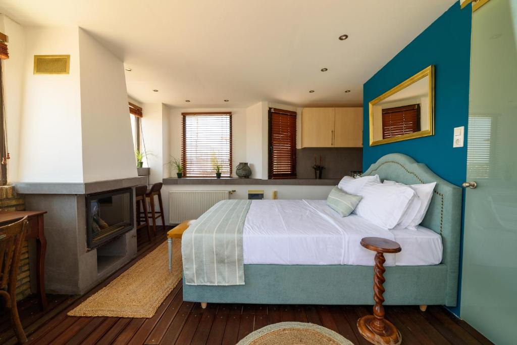 Posteľ alebo postele v izbe v ubytovaní Acropolis Eye Loft