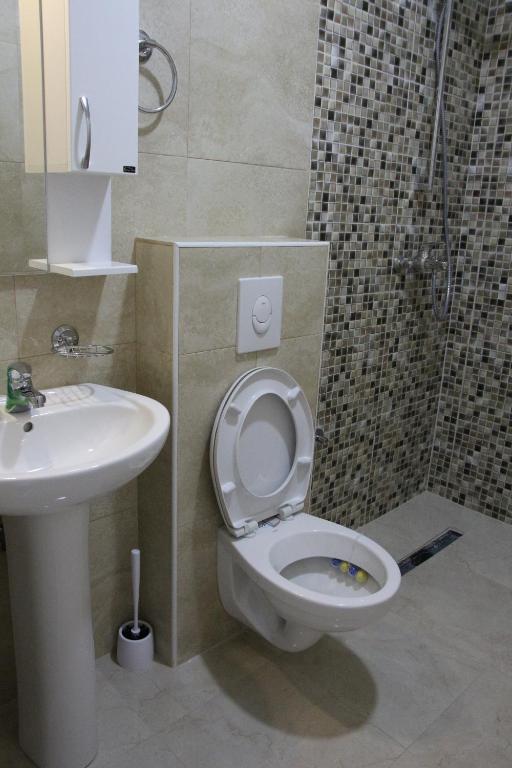 Koupelna v ubytování Zigovic Apartmani