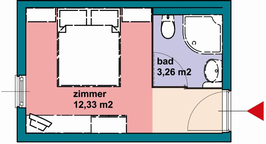 Půdorys ubytování FairSleep Avia Motel Gmünd