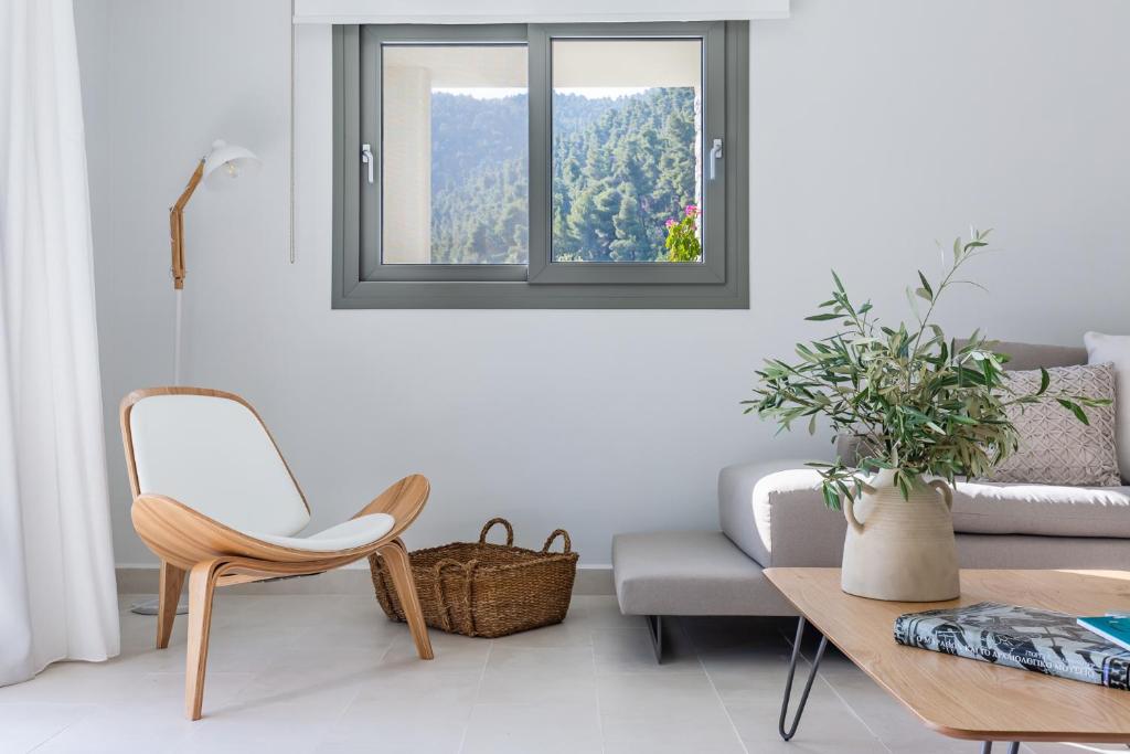 Posezení v ubytování Elios Private Living