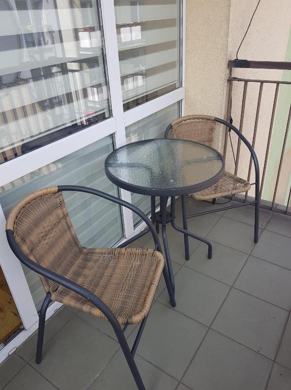 Balkón alebo terasa v ubytovaní Przytulna i przestrzenna garsoniera- Centrum