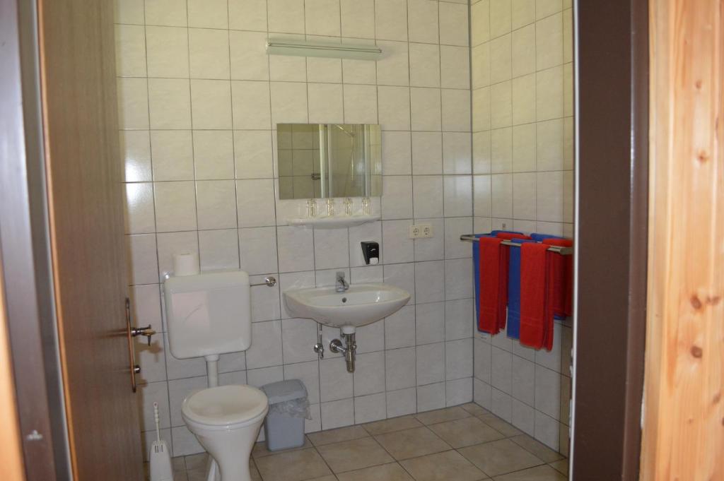 Koupelna v ubytování Chalet Kammleitn