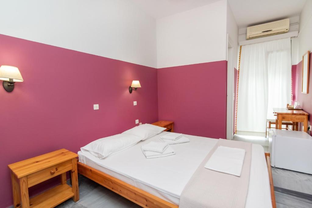 Postel nebo postele na pokoji v ubytování Flora