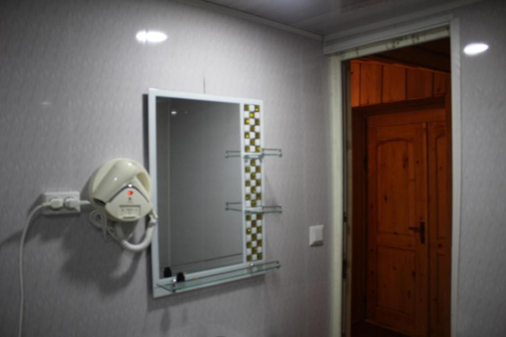 Koupelna v ubytování Ecohouse Svaneti