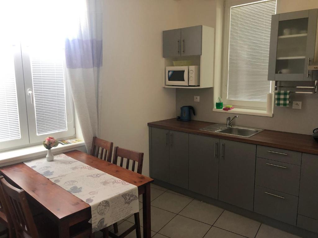 Kuchyň nebo kuchyňský kout v ubytování Alegria Natur Apartments