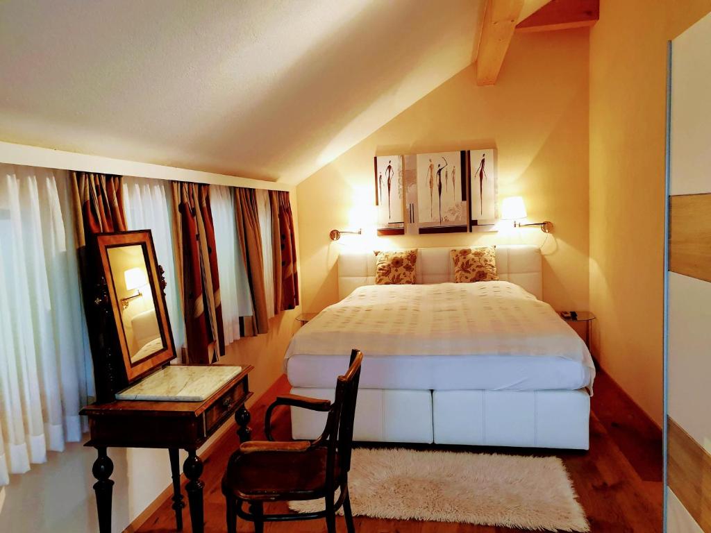 Postel nebo postele na pokoji v ubytování Haus Bergblick