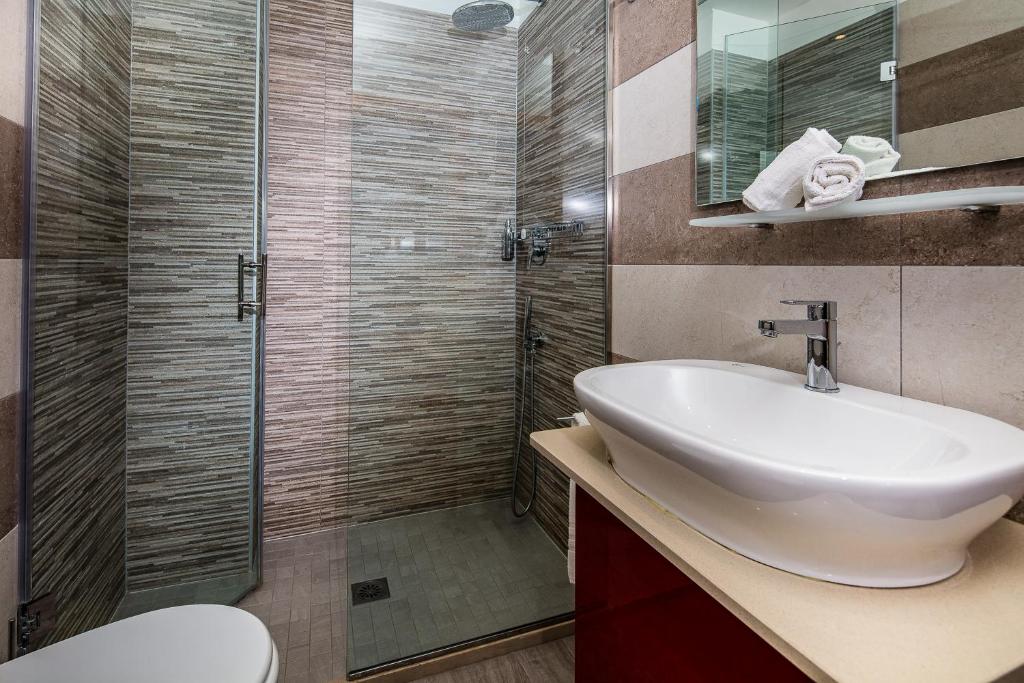 Koupelna v ubytování Hotel Vienna