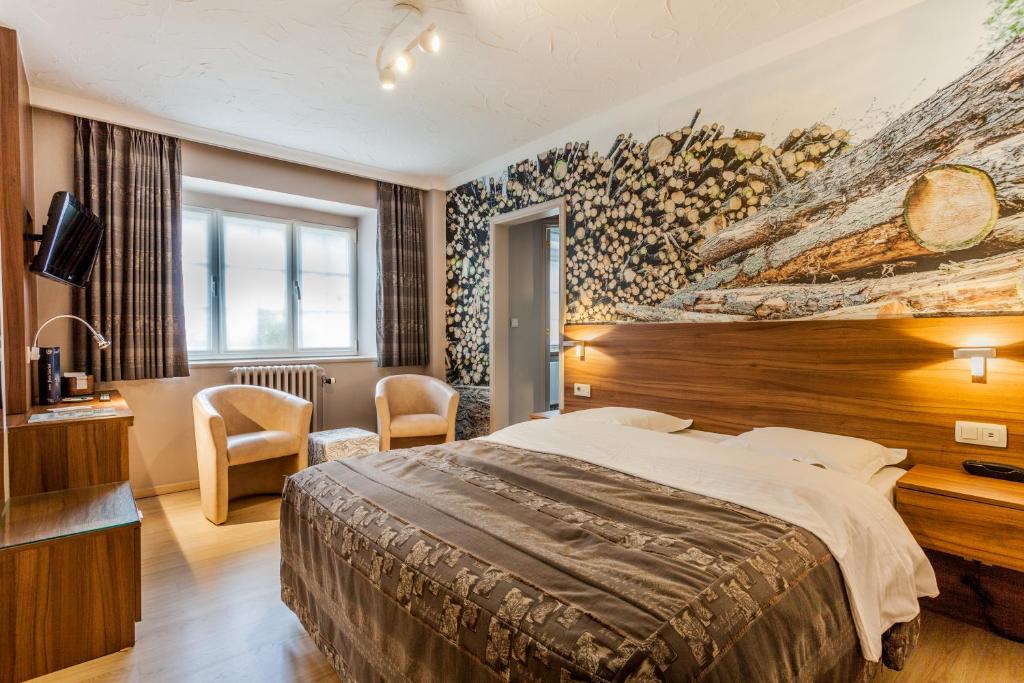 TV a/nebo společenská místnost v ubytování Hotel Fief De Liboichant