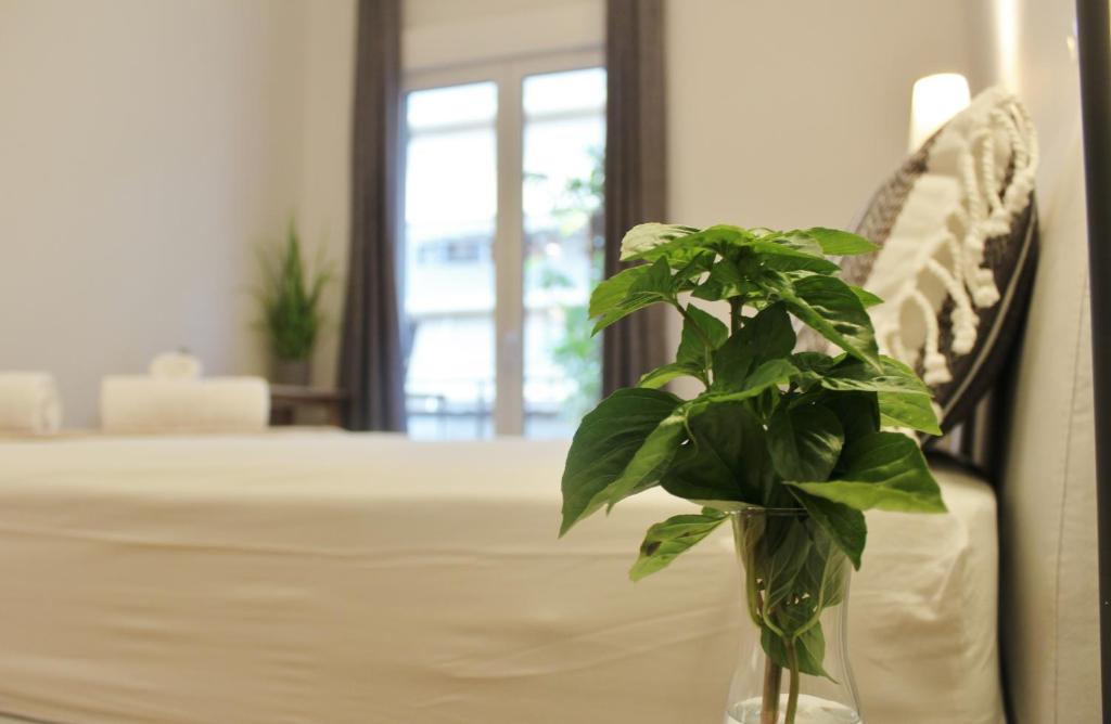 Posteľ alebo postele v izbe v ubytovaní Athenian Hub Luxe Loft