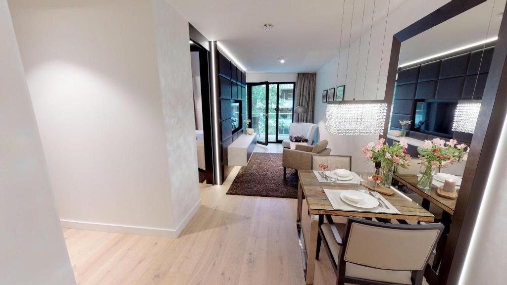 Posezení v ubytování White Pearl Apartment 1.10