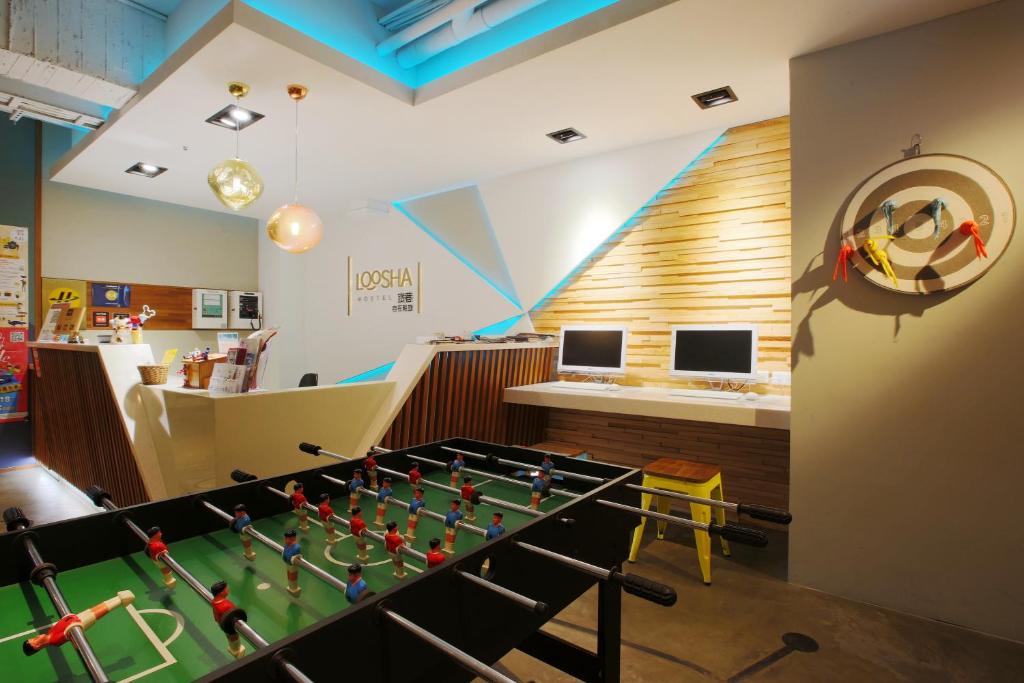 Herní místnost v ubytování Loosha Hostel