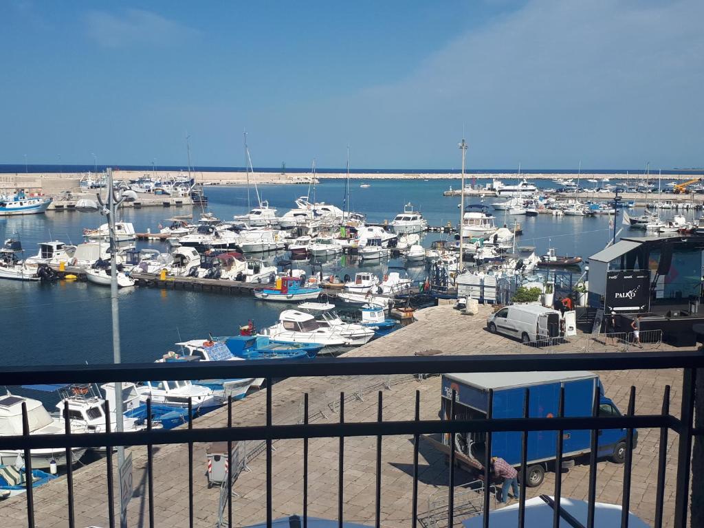 un puerto deportivo lleno de muchos barcos en el agua en casanelmare, en Mola di Bari