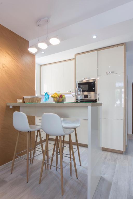 Kuchyň nebo kuchyňský kout v ubytování Apartment Medusa