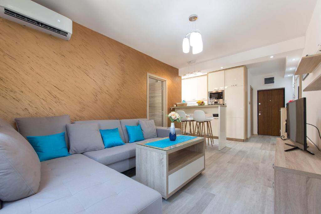 Kuchyň nebo kuchyňský kout v ubytování Apartment Medusa