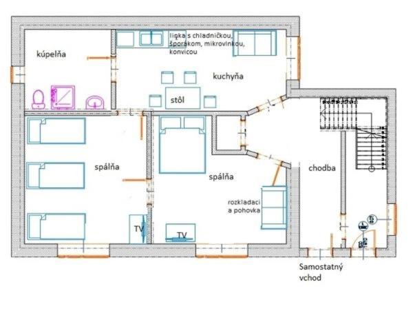 The floor plan of Apartman Belavita
