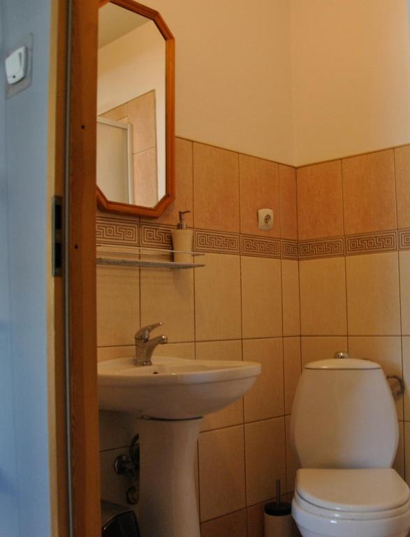 Koupelna v ubytování Pod Kasztanem
