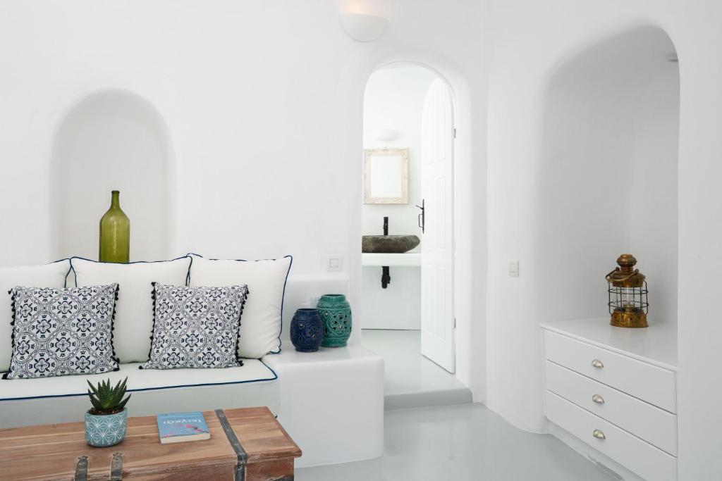 Posezení v ubytování Oia Spirit Boutique Residences