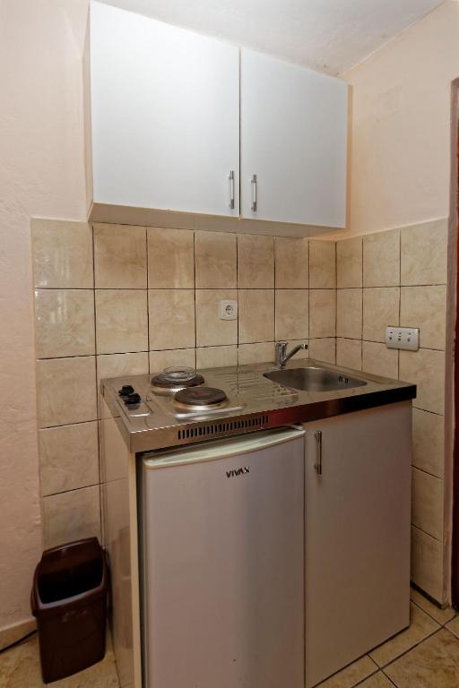 Kuchyň nebo kuchyňský kout v ubytování Apartments Ajla