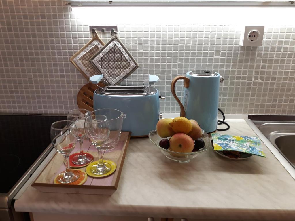 Kuchyňa alebo kuchynka v ubytovaní Atelier Tina Art Home
