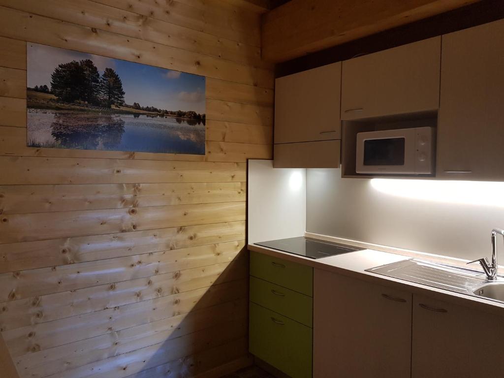 Kuchyň nebo kuchyňský kout v ubytování Lorica Suite Lago