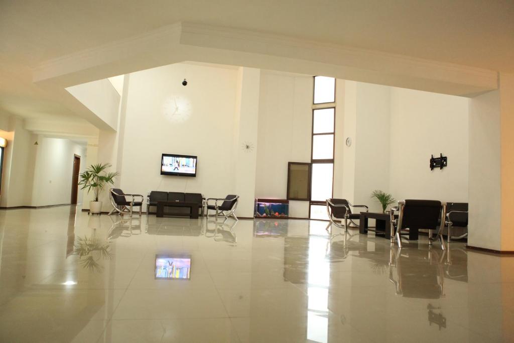 TV a/nebo společenská místnost v ubytování Hotel Rustavi