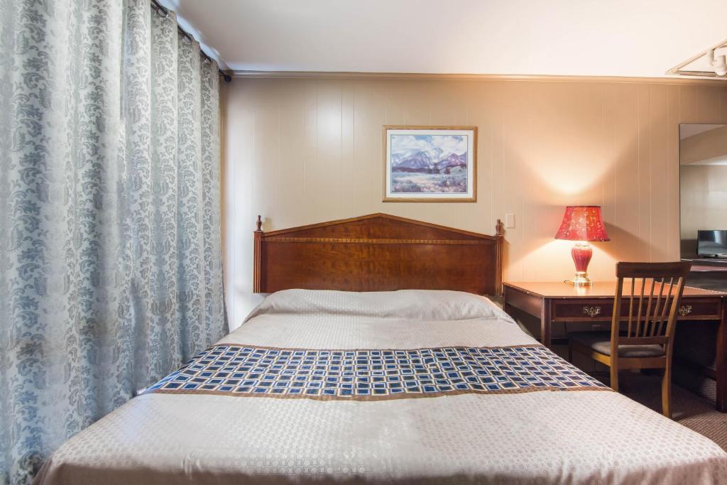 Postel nebo postele na pokoji v ubytování Knights Inn Amsterdam