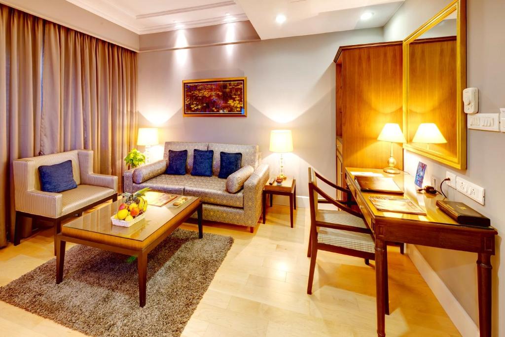 Posezení v ubytování Kenilworth Hotel, Kolkata