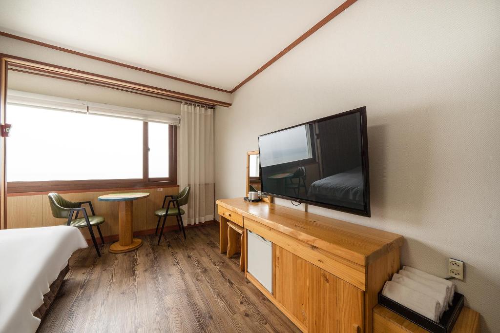 TV a/nebo společenská místnost v ubytování Fantastic Ocean View Sydney Hotel