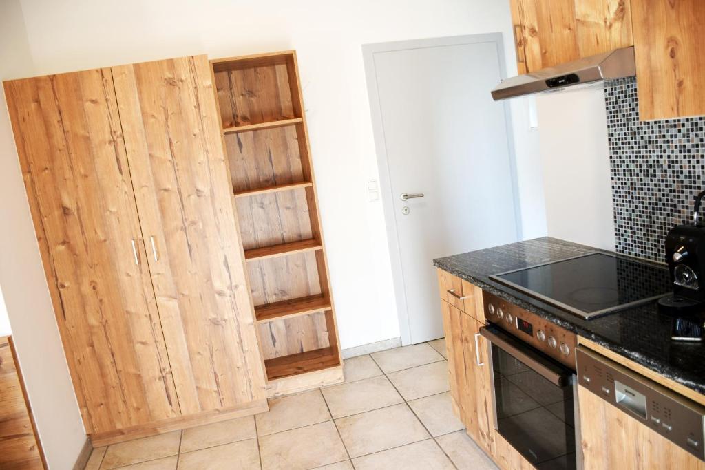 Kuchyň nebo kuchyňský kout v ubytování Apartment´s Marchtrenk