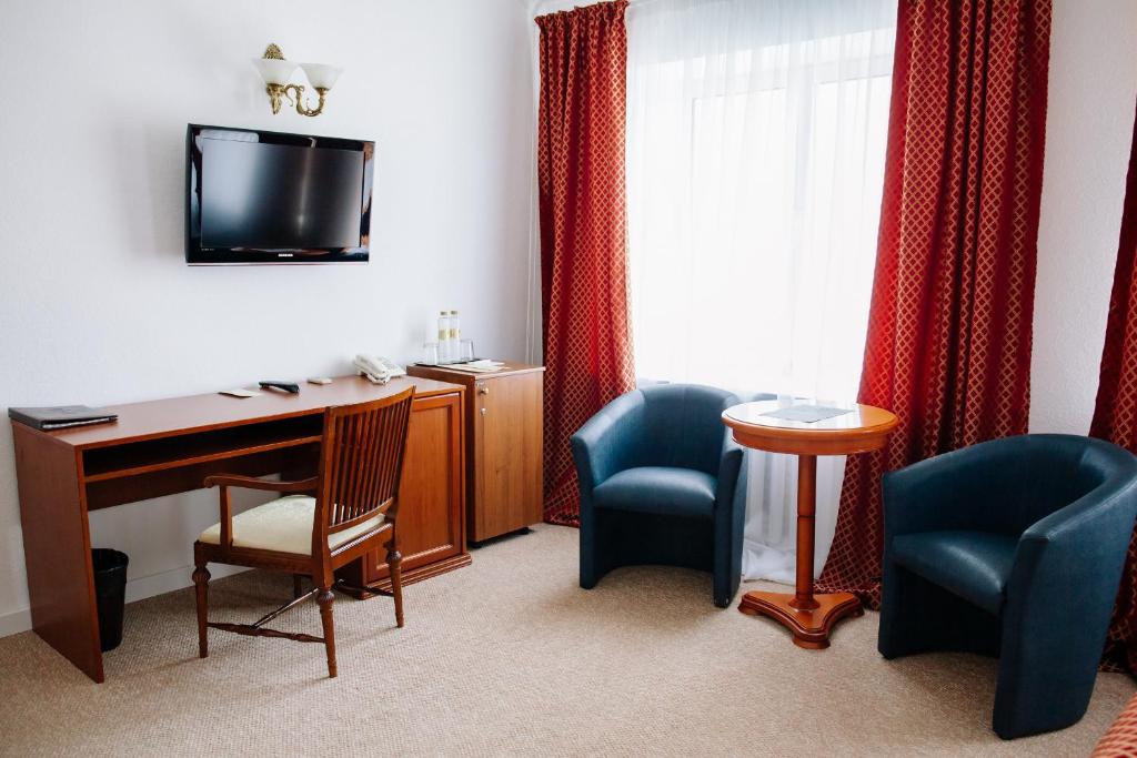 TV a/nebo společenská místnost v ubytování Londonska SPA Hotel