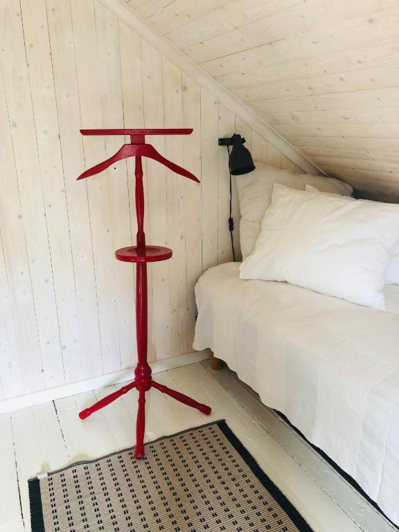 Postel nebo postele na pokoji v ubytování Jonstorps brygghus