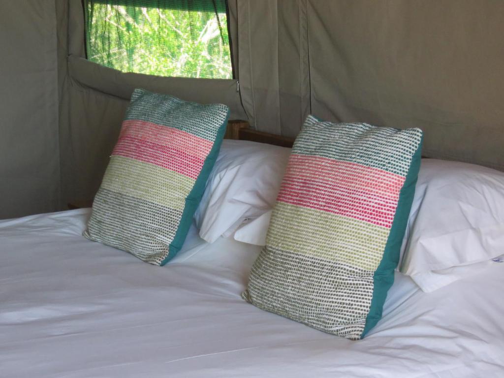 Postel nebo postele na pokoji v ubytování Woodbury Tented Camp – Amakhala Game Reserve