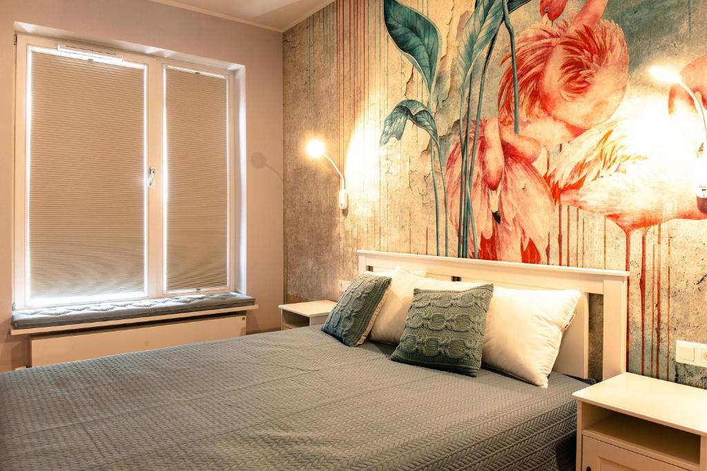 Posteľ alebo postele v izbe v ubytovaní Gdańsk Comfort Apartament Rajska
