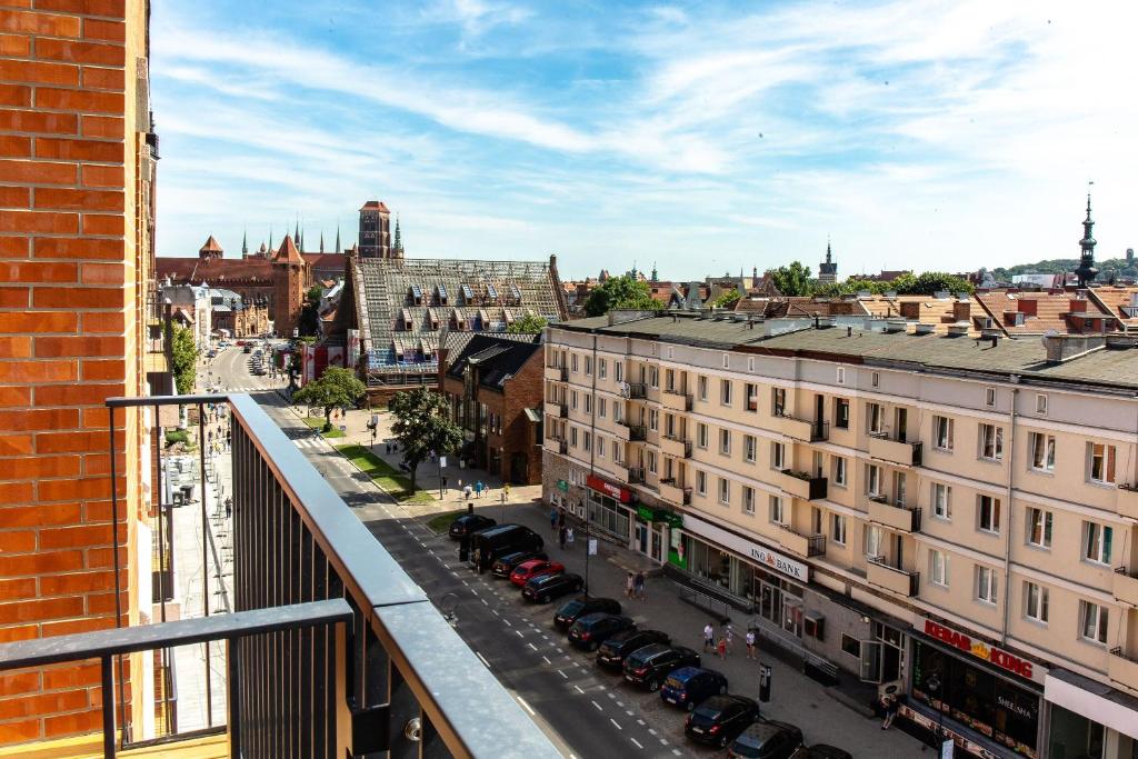 Výhľad na mesto Gdansk alebo výhľad na mesto priamo z apartmánu