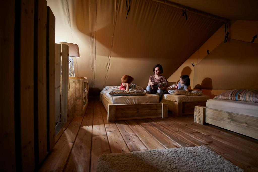 Postel nebo postele na pokoji v ubytování Camping Kaul