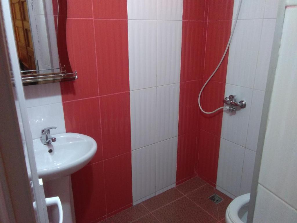 Koupelna v ubytování Str.Agmashenebeli 548
