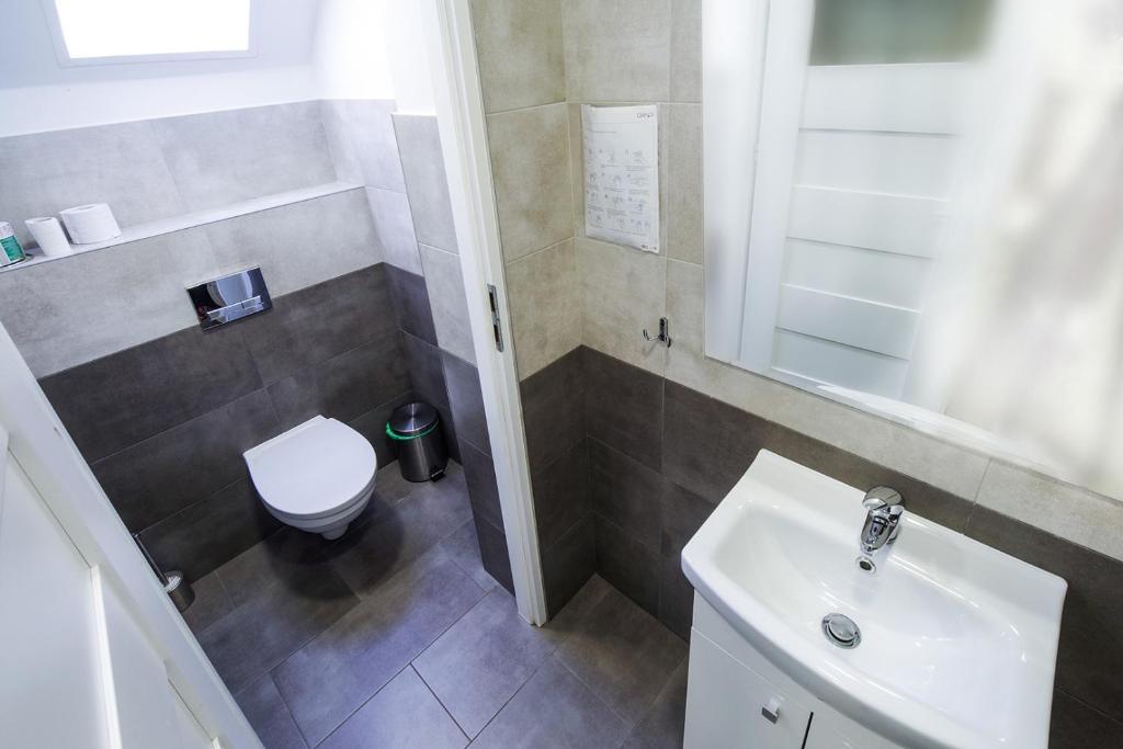 Baðherbergi á BP Hostel Gdynia