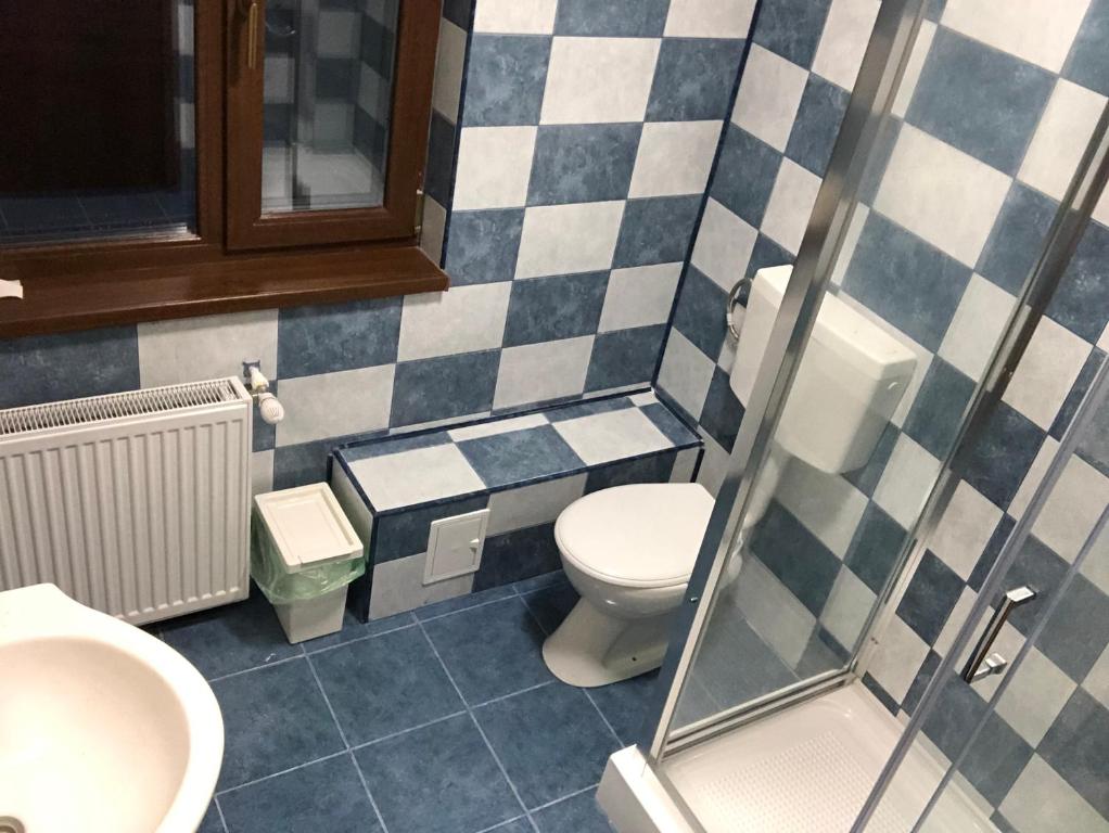 Koupelna v ubytování Casa Bozianu