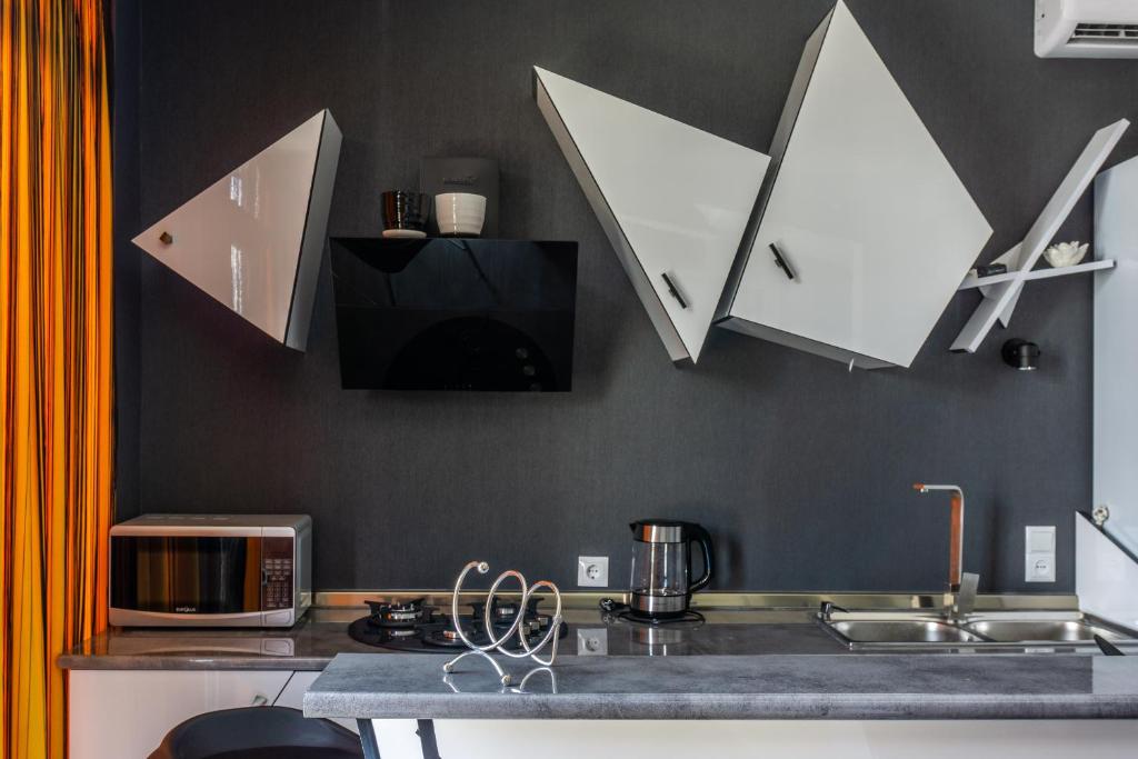 Kuchyň nebo kuchyňský kout v ubytování Guesthouse Kado