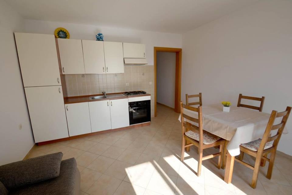 Kuchyň nebo kuchyňský kout v ubytování Apartmani Luka